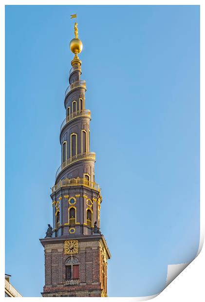 Copenhagen Vor Frelsers Kirke Print by Antony McAulay