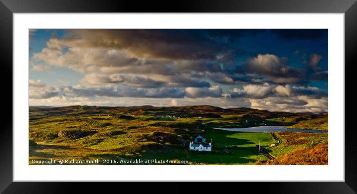 Cottage panorama at Ardtreck, Isle of Skye Framed Mounted Print by Richard Smith