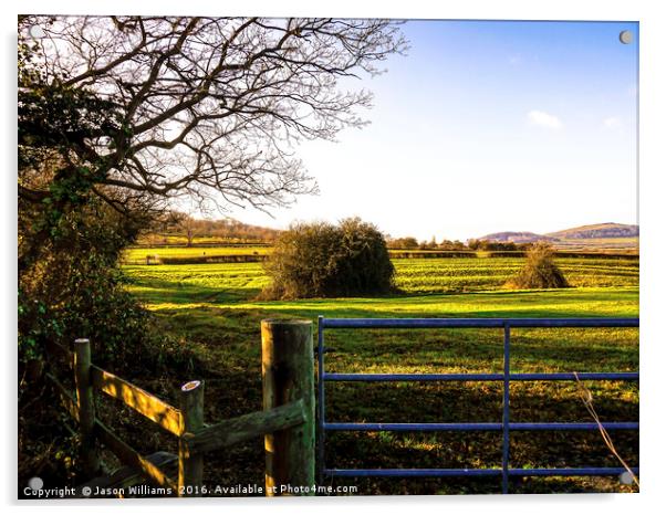 Cotswold Landscape Acrylic by Jason Williams