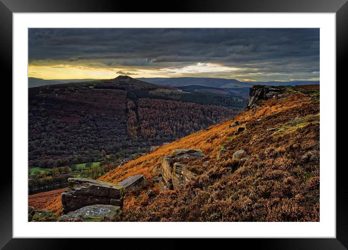 Win Hill and Bamford Edge                          Framed Mounted Print by Darren Galpin