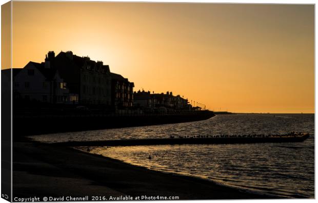 West Kirby Golden Sunrise Canvas Print by David Chennell
