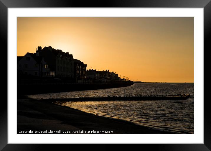 West Kirby Golden Sunrise Framed Mounted Print by David Chennell