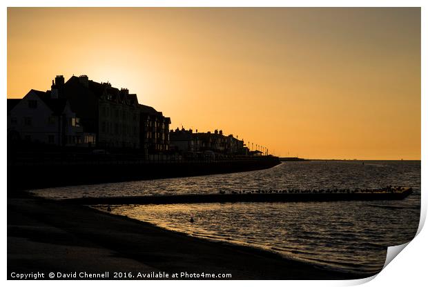 West Kirby Golden Sunrise Print by David Chennell