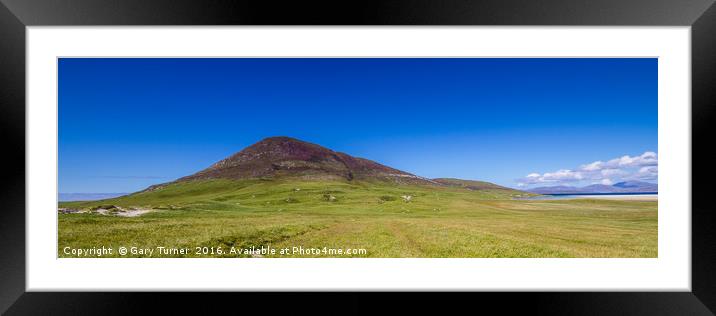 Ceapabhal Hill Panoramic Framed Mounted Print by Gary Turner