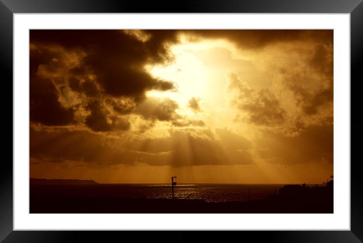 croyde bay sunset Framed Mounted Print by Donna Collett