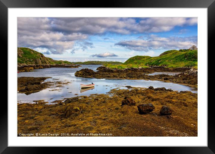 Tide Out on Scalpay, Outer Hebrides Framed Mounted Print by Kasia Design