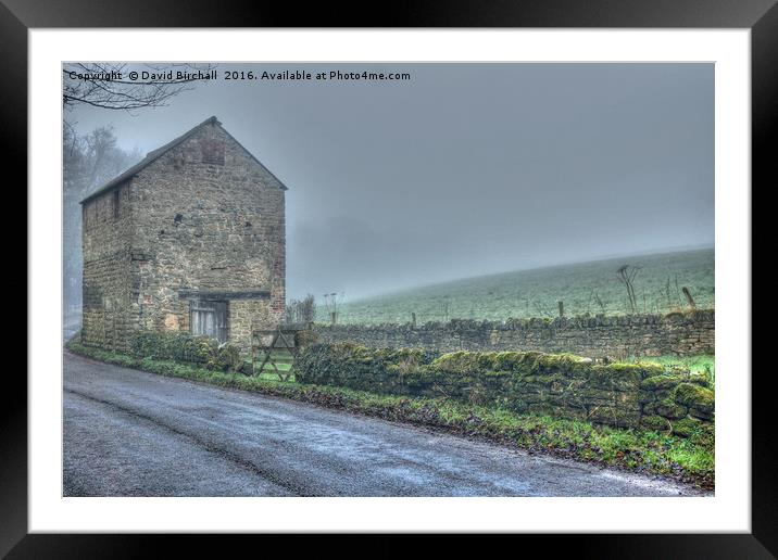 Old Barn On A Frosty Day Framed Mounted Print by David Birchall
