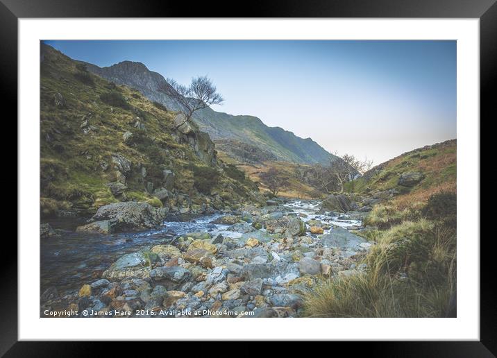 Afon Want Peris Framed Mounted Print by James Hare