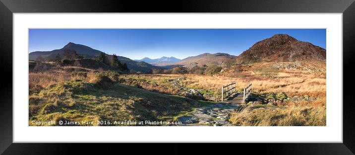 Snowdon View Framed Mounted Print by James Hare