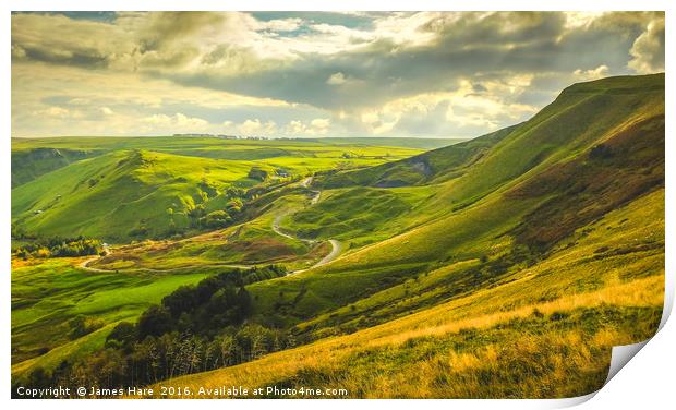 The Hope Valley  Print by James Hare