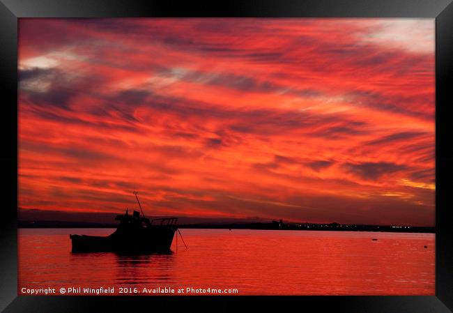 Red sky at night Framed Print by Phil Wingfield