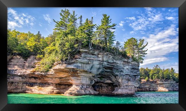 Upper Peninsula (Pictured Rocks) - Michigan, USA Framed Print by Nataliya Dubrovskaya