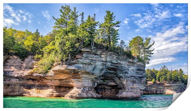 Upper Peninsula (Pictured Rocks) - Michigan, USA Print by Nataliya Dubrovskaya