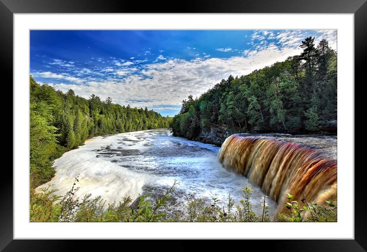 Tahquamenon Falls in Michigan Framed Mounted Print by Nataliya Dubrovskaya