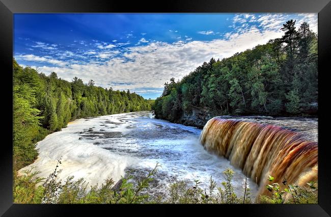Tahquamenon Falls in Michigan Framed Print by Nataliya Dubrovskaya
