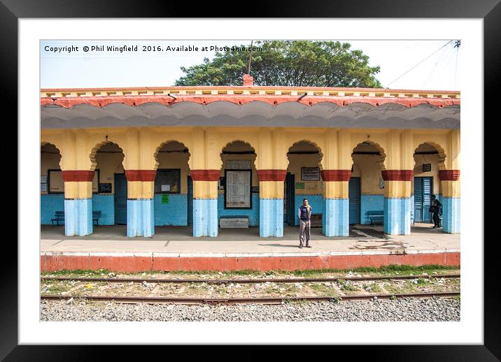 Indian Rail Station Framed Mounted Print by Phil Wingfield