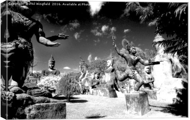 Buddha Park - Lao Canvas Print by Phil Wingfield