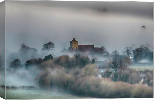 Firle Church Canvas Print by Phil Clements