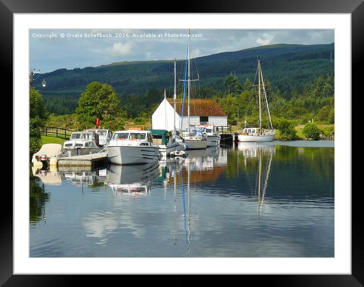 Caledonian Canal Idyll Framed Mounted Print by Gisela Scheffbuch