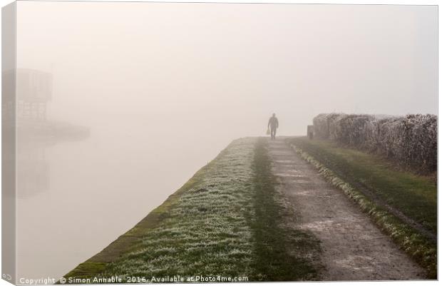Man In The Mist Canvas Print by Simon Annable