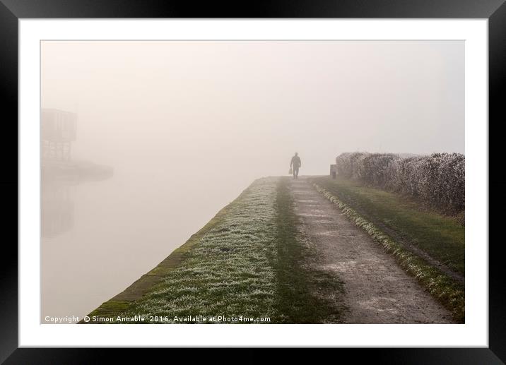 Man In The Mist Framed Mounted Print by Simon Annable