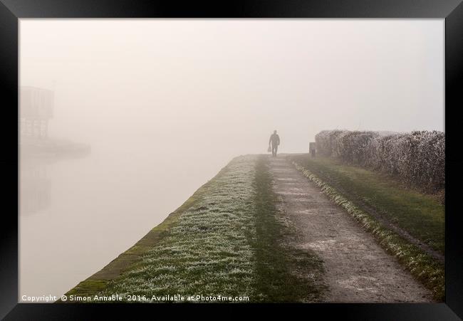 Man In The Mist Framed Print by Simon Annable