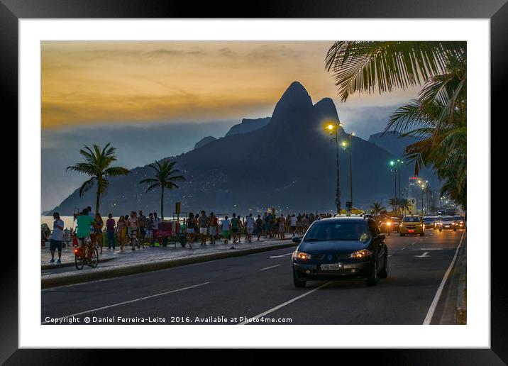 Ipanema Sidewalk Rio de Janeiro Brazil Framed Mounted Print by Daniel Ferreira-Leite