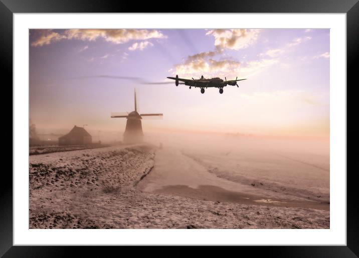In For A Rough Landing Framed Mounted Print by J Biggadike