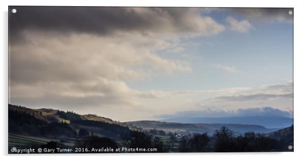 View to Wassa Hill Panoramic Acrylic by Gary Turner