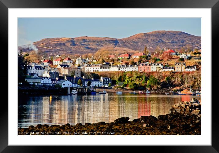 Portree reflection Framed Mounted Print by Richard Smith