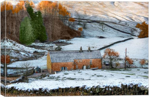 Snow on the Trough of Bowland. Canvas Print by Irene Burdell