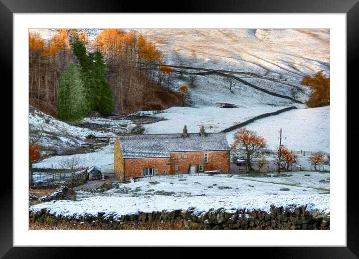 Snow on the Trough of Bowland. Framed Mounted Print by Irene Burdell