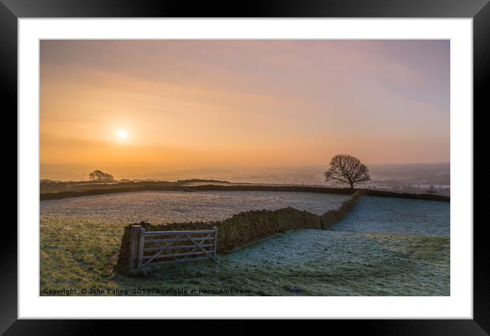Wintry Dawn  Framed Mounted Print by John Ealing