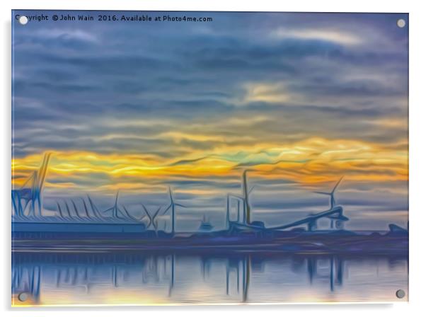 The Docks (Digital Art) Acrylic by John Wain