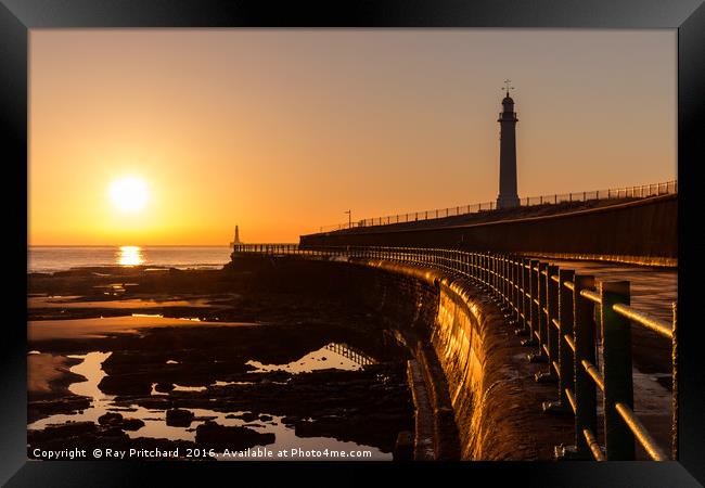 Sunrise at Roker Framed Print by Ray Pritchard