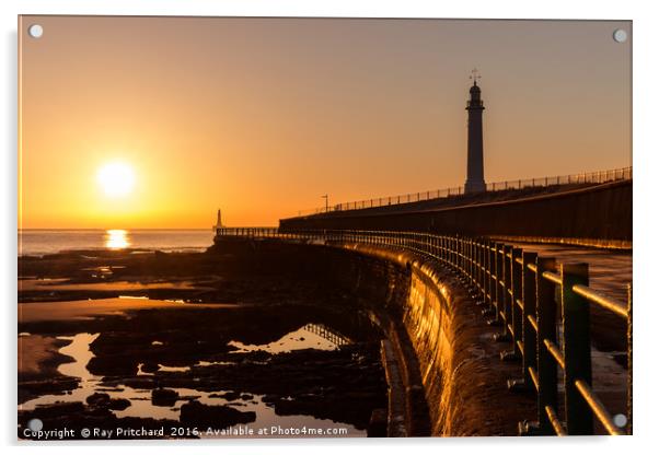 Sunrise at Roker Acrylic by Ray Pritchard