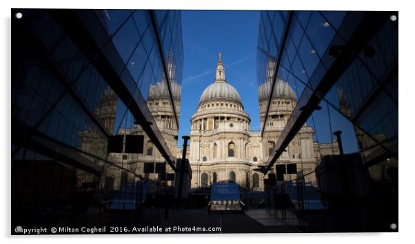 St Paul's Cathedral - Reflections Acrylic by Milton Cogheil