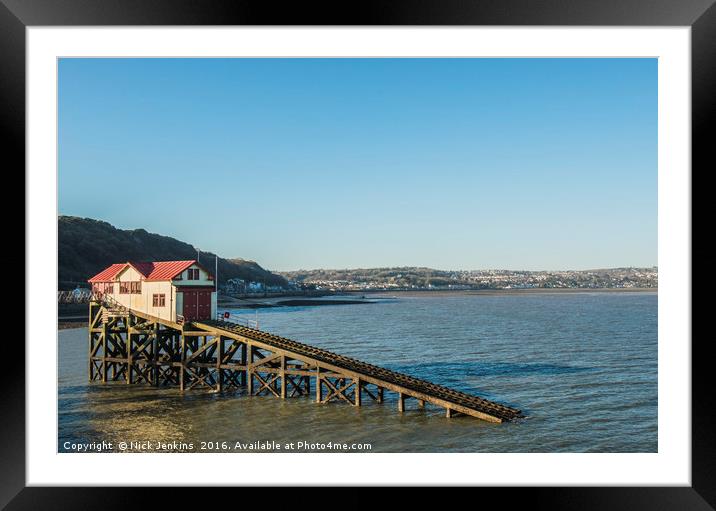 The Old Mumbles Lifeboat Station Swansea Bay  Framed Mounted Print by Nick Jenkins