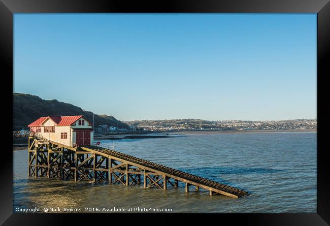 The Old Mumbles Lifeboat Station Swansea Bay  Framed Print by Nick Jenkins