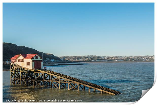 The Old Mumbles Lifeboat Station Swansea Bay  Print by Nick Jenkins