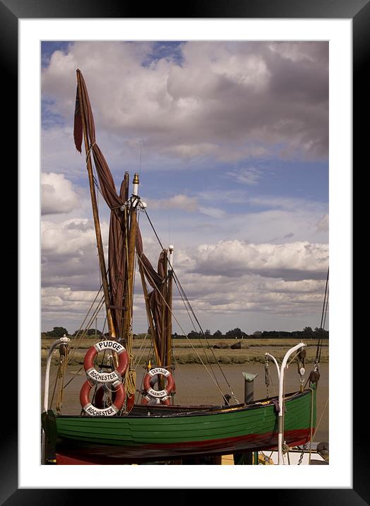 Maldon Essex Thames Barge Framed Mounted Print by David French