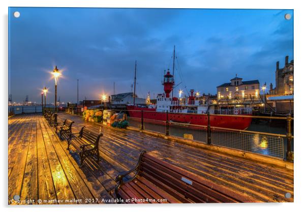 Halfpenny Pier Harwich New Years 2016 Acrylic by matthew  mallett