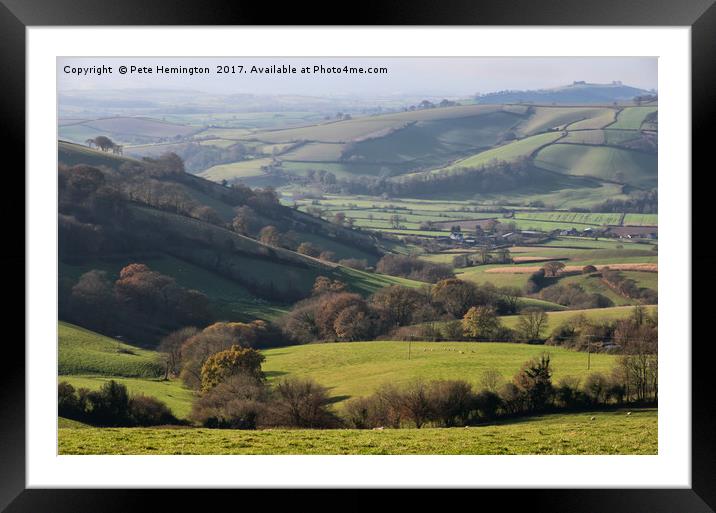 The Exe Valley Framed Mounted Print by Pete Hemington