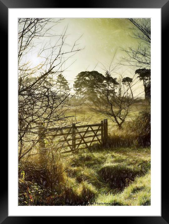 Gypsy Lane Framed Mounted Print by Alan Simpson