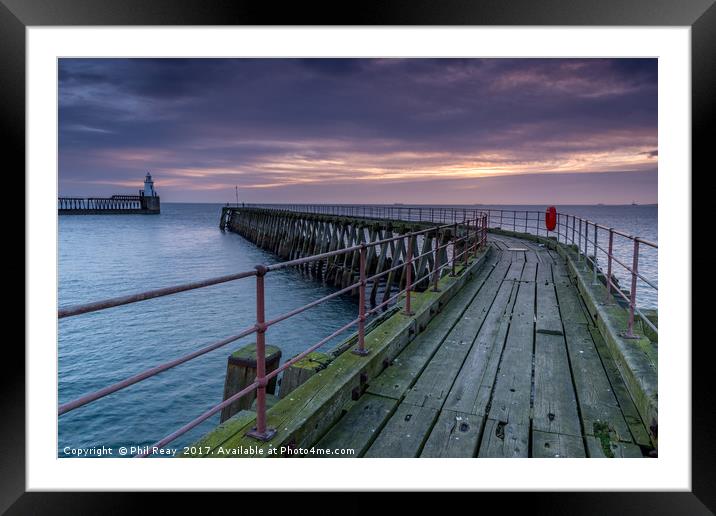 Sunrise at Blyth Framed Mounted Print by Phil Reay