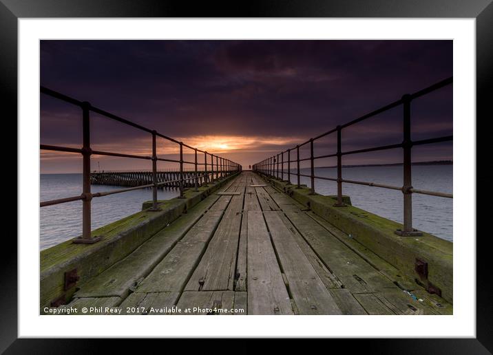 Sunrise at Blyth Framed Mounted Print by Phil Reay