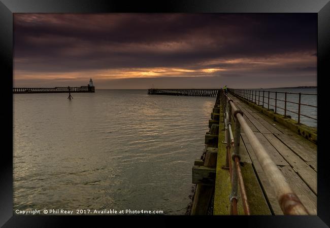 Sunrise at Blyth, Northumberland Framed Print by Phil Reay