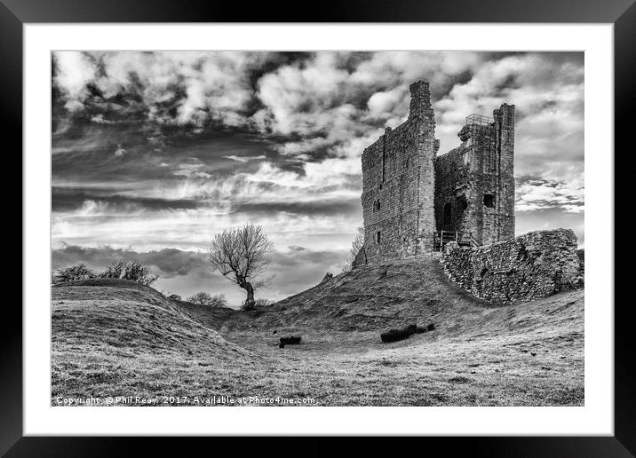 Brough Castle, Cumbria.  Framed Mounted Print by Phil Reay