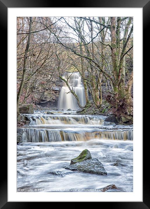 Summerhill Force, Teesdale Framed Mounted Print by Phil Reay