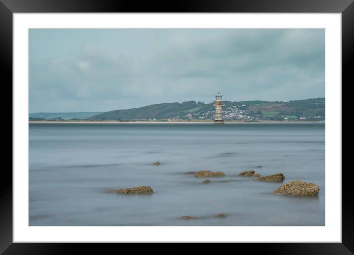 Whiteford Lighthouse, South Wales. Framed Mounted Print by Bryn Morgan